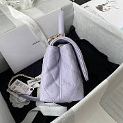 Chanel Mini Coco Handle Light Purple Caviar 19x13x9cm - 5