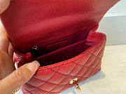 Chanel Mini Coco Handle Red Caviar 19x13x9cm - 6