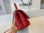 Chanel Mini Coco Handle Red Caviar 19x13x9cm - 5