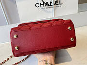 Chanel Mini Coco Handle Red Caviar 19x13x9cm - 4