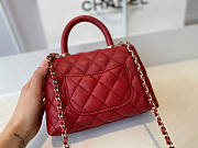 Chanel Mini Coco Handle Red Caviar 19x13x9cm - 3