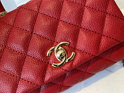 Chanel Mini Coco Handle Red Caviar 19x13x9cm - 2