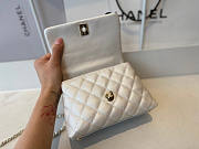 Chanel Mini Coco Handle White Caviar 19x13x9cm - 6