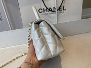 Chanel Mini Coco Handle White Caviar 19x13x9cm - 4