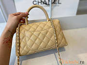 Chanel Coco Handle Cavier Beige Gold HW 24x14x10cm - 5