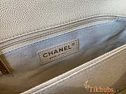 Chanel Coco Handle Cavier Beige Gold HW 24x14x10cm - 2