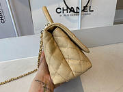 Chanel Mini Coco Handle Beige Caviar 19x13x9cm - 5