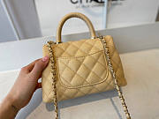 Chanel Mini Coco Handle Beige Caviar 19x13x9cm - 3