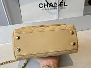 Chanel Mini Coco Handle Beige Caviar 19x13x9cm - 2