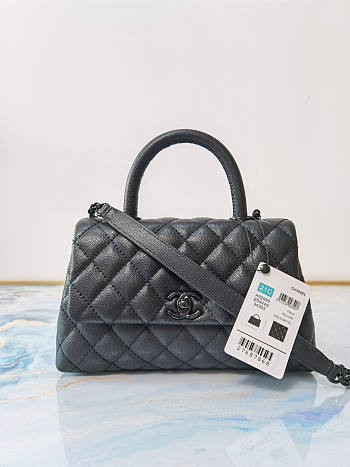 Chanel Coco Handle Black Caviar Black Hardware 24x14x10cm