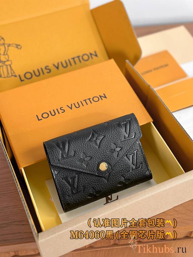 Louis Vuitton LV Black Victorine Wallet 12x9.5x2.5cm - 1