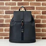 Gucci Large Backpack With Web Black 40x34x12cm - 1