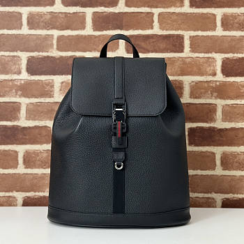 Gucci Large Backpack With Web Black 40x34x12cm