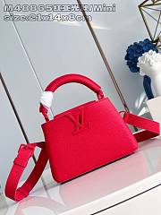 Louis Vuitton LV Capucines Mini Red 21x13.6x8cm - 1