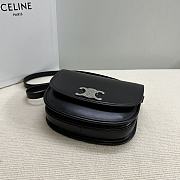 Celine Medium Besace Triomphe Black 22x20x5cm - 4