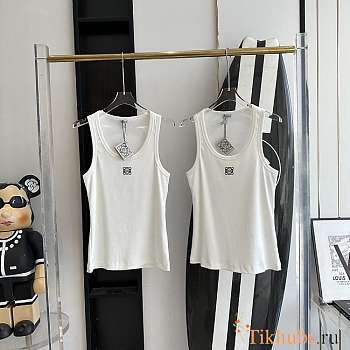 Loewe Anagram White Cotton-blend Tank top