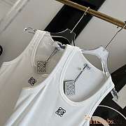 Loewe Anagram White Cotton-blend Tank top - 2