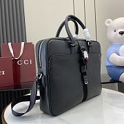 Gucci Medium Briefcase With Web Black 37x29x7cm - 4