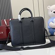 Gucci Medium Briefcase With Web Black 37x29x7cm - 3