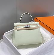 Hermes Kelly Togo Light Green Silver 25cm - 1