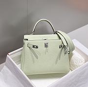 Hermes Kelly Togo Light Green Silver 25cm - 5