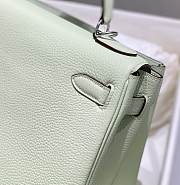 Hermes Kelly Togo Light Green Silver 25cm - 3