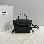 Celine Belt Pico Bag Green Grained Calfskin 16x21x8cm - 1