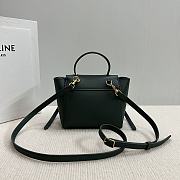 Celine Belt Pico Bag Green Grained Calfskin 16x21x8cm - 6