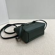 Celine Belt Pico Bag Green Grained Calfskin 16x21x8cm - 5