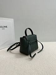 Celine Belt Pico Bag Green Grained Calfskin 16x21x8cm - 2