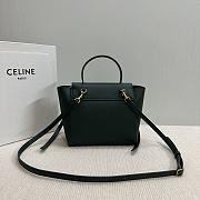 Celine Belt Nano Bag Green Grained Calfskin 20x20x10cm - 4