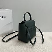 Celine Belt Nano Bag Green Grained Calfskin 20x20x10cm - 5