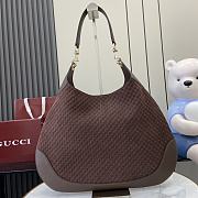 Gucci B Medium Shoulder Bag Dark Red Wine Suede 49x46x4cm - 1