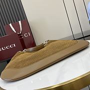 Gucci B Medium Shoulder Bag Brown Suede 49x46x4cm - 5