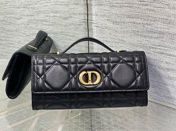 Dior Miss Caro Top Handle Pouch Black 24x12x4cm