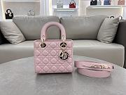 Dior Small Lady Bag Pink Lambskin 20cm - 1