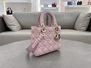 Dior Small Lady Bag Pink Lambskin 20cm - 3