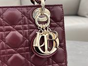 Dior Small Lady Bag Red Wine 20cm - 2