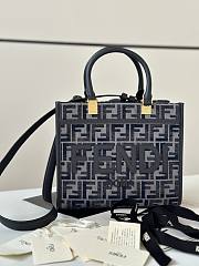 Fendi Sunshine Small Dark Blue Tote Bag 25.5x12x22.5 - 1