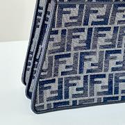 Fendi Peekaboo ISeeU Small Dark Blue Bag 27x21x11cm - 6