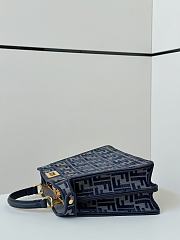 Fendi Peekaboo ISeeU Small Dark Blue Bag 27x21x11cm - 5