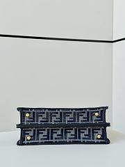 Fendi Peekaboo ISeeU Small Dark Blue Bag 27x21x11cm - 2