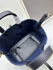 Dior Medium Dior Toujours Bag Blue Denim 28.5x21.5x17cm - 6