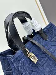 Dior Medium Dior Toujours Bag Blue Denim 28.5x21.5x17cm - 3