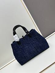 Dior Medium Dior Toujours Bag Blue Denim 28.5x21.5x17cm - 2