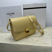 Celine Calfskin Box Crossbody Bag Light Yellow 24x7x18cm - 4