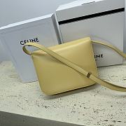 Celine Calfskin Box Crossbody Bag Light Yellow 24x7x18cm - 2