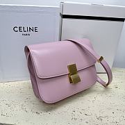 Celine Calfskin Box Crossbody Bag Light Pink 24x7x18cm - 4