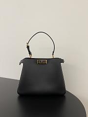 Fendi Peekaboo Soft Medium Black Leather Bag 33x10x25.5cm - 1