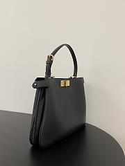 Fendi Peekaboo Soft Medium Black Leather Bag 33x10x25.5cm - 5